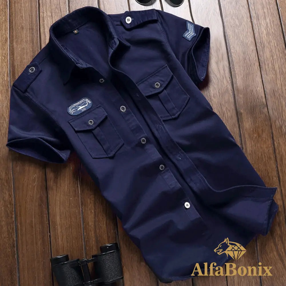 Camisa Militar Tramore Azul Marinho / P