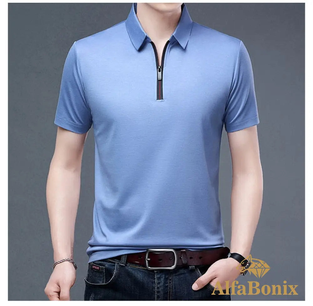 Camisa Polo Brookfield Azul Claro / P