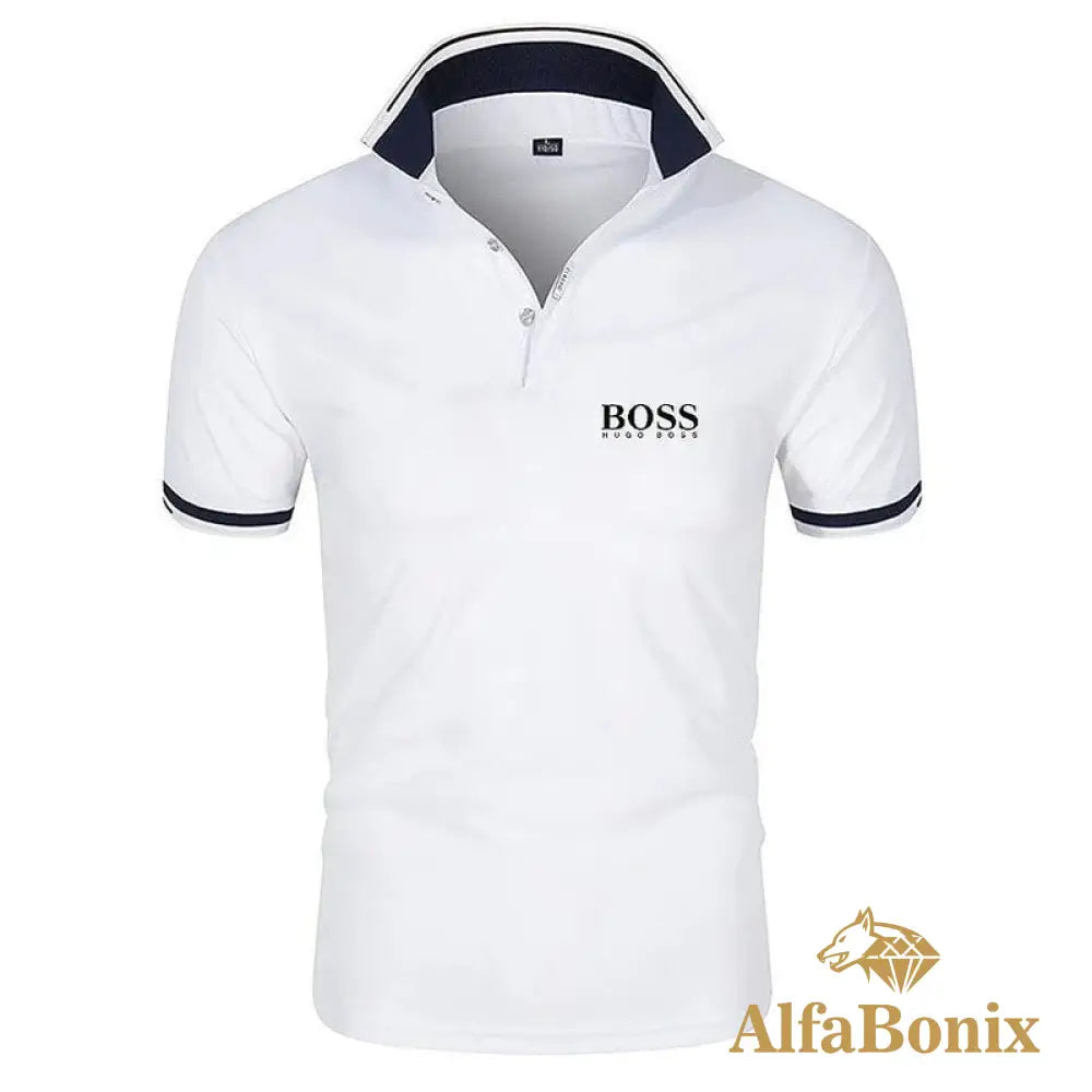 Camisa Polo Boss Branca / P
