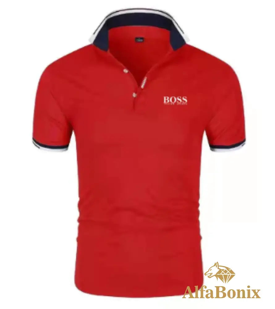 Camisa Polo Boss Vermelha / P