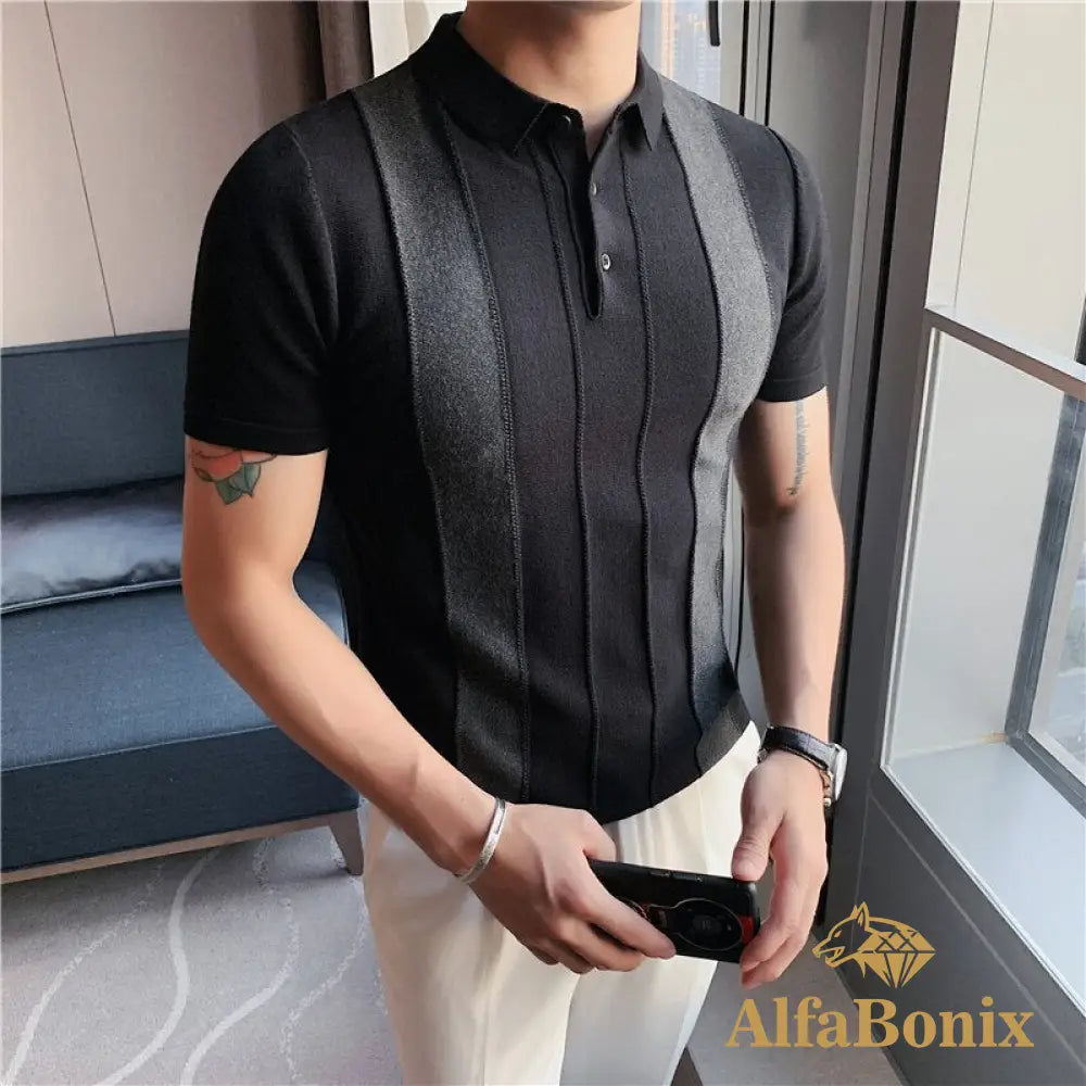 Camisa Polo Samicce Tricot® S033 Preto / Pp