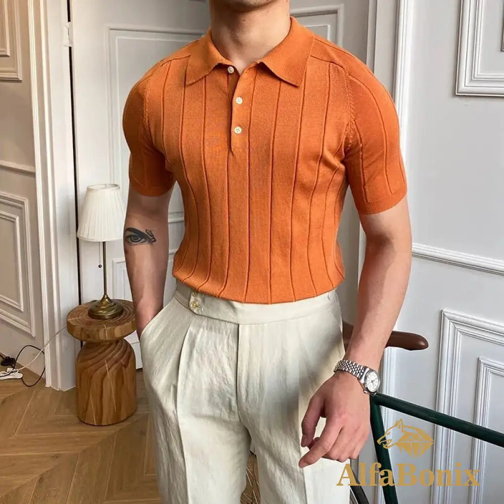 Camisa Polo Samicce Tricot® S025 Caramelo / Pp