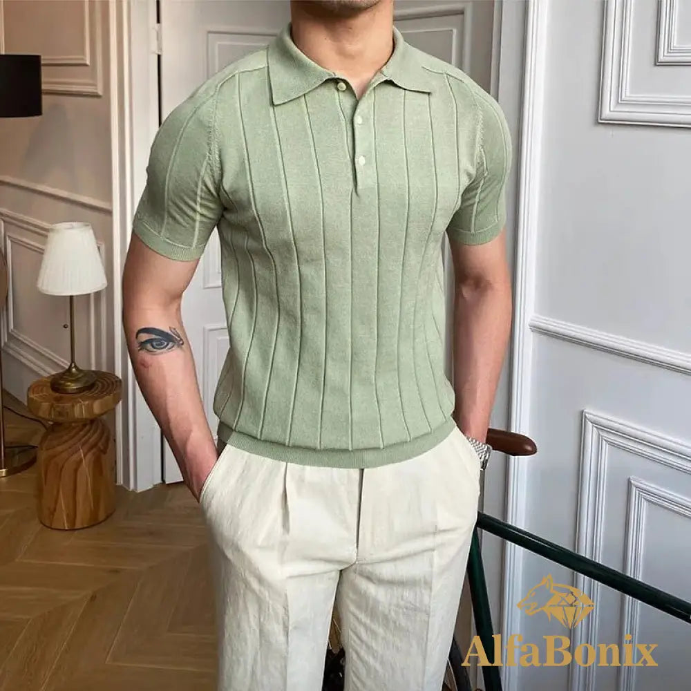 Camisa Polo Samicce Tricot® S025 Verde Claro / Pp