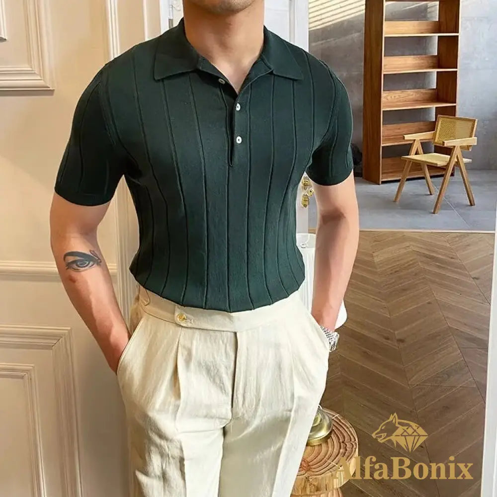 Camisa Polo Samicce Tricot® S025 Verde Escuro / Pp