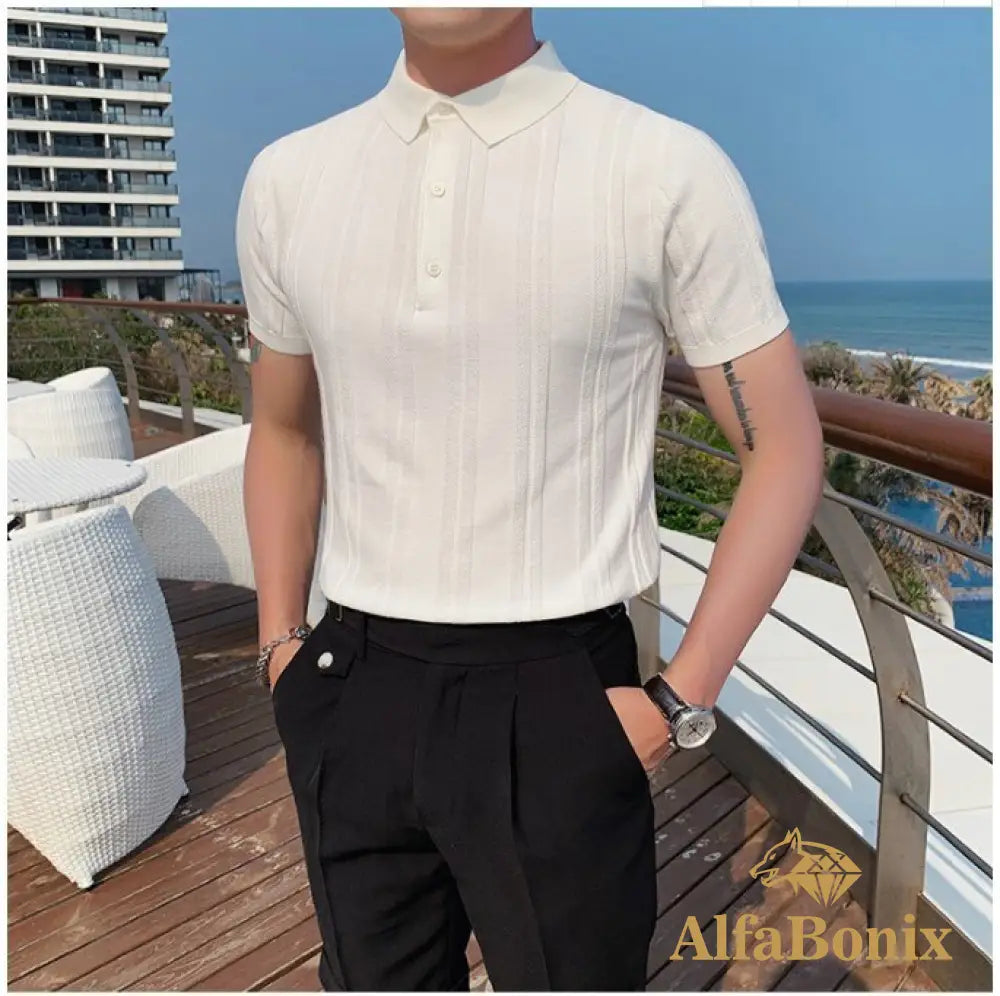 Camisa Polo Samicce Tricot® S023 Branco / Pp