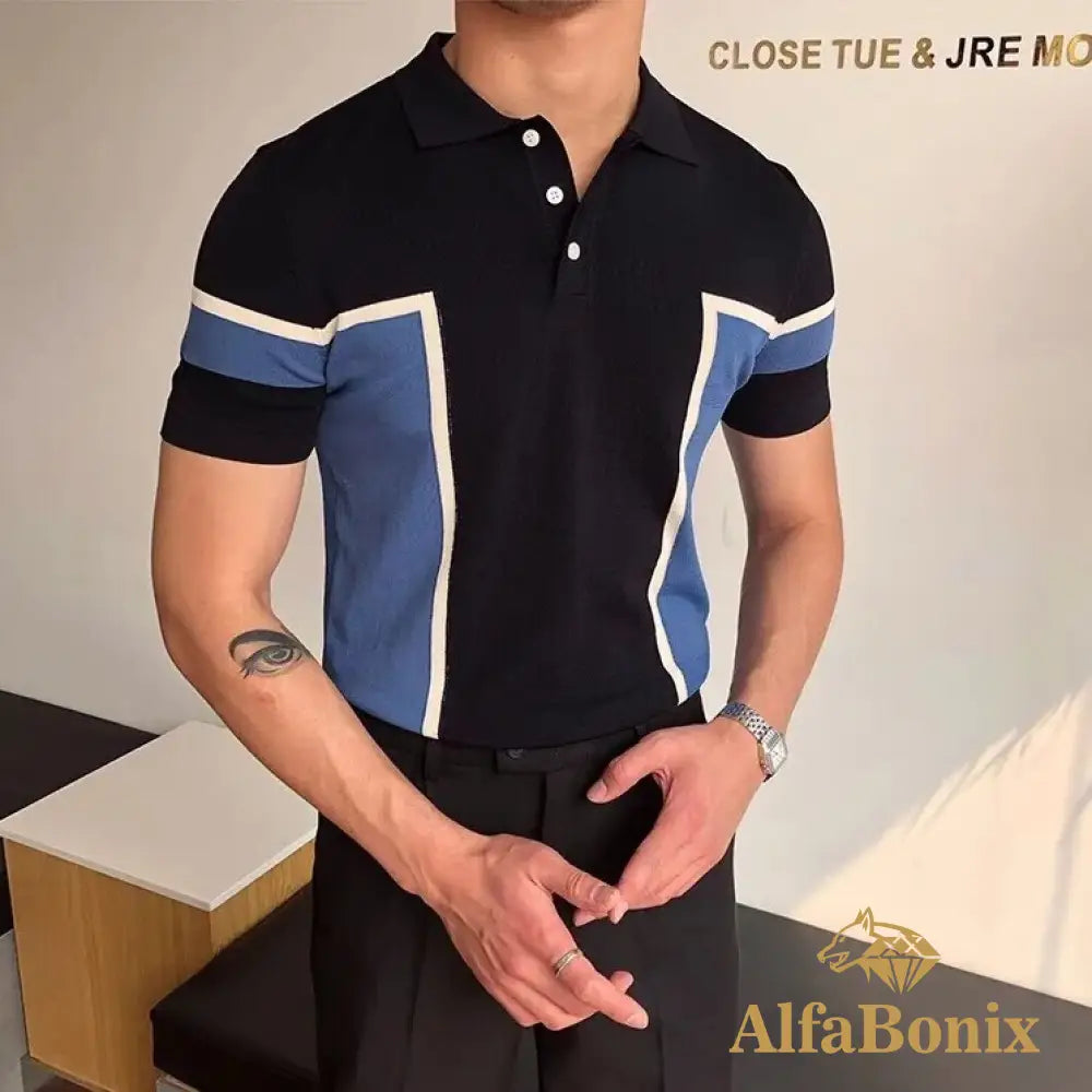 Camisa Polo Samicce Tricot® S074 Preto / Pp