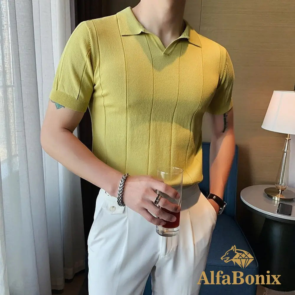 Camisa Polo Samicce Tricot® S031 Amarelo / Pp