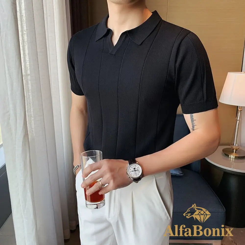 Camisa Polo Samicce Tricot® S031 Preto / Pp