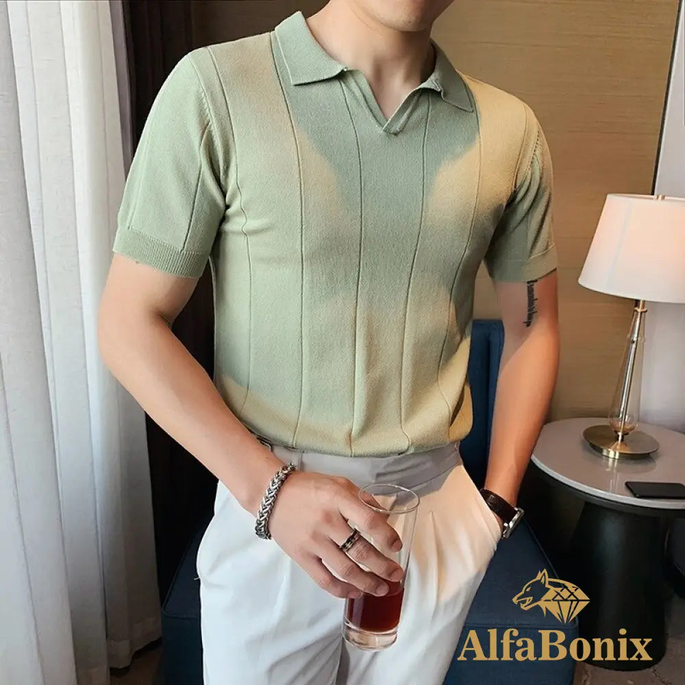 Camisa Polo Samicce Tricot® S031 Verde / Pp