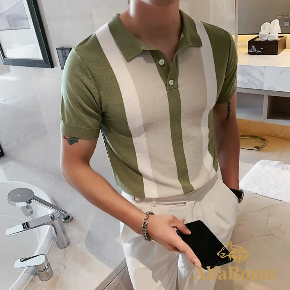 Camisa Polo Samicce Tricot® S007 Verde 1 / Pp