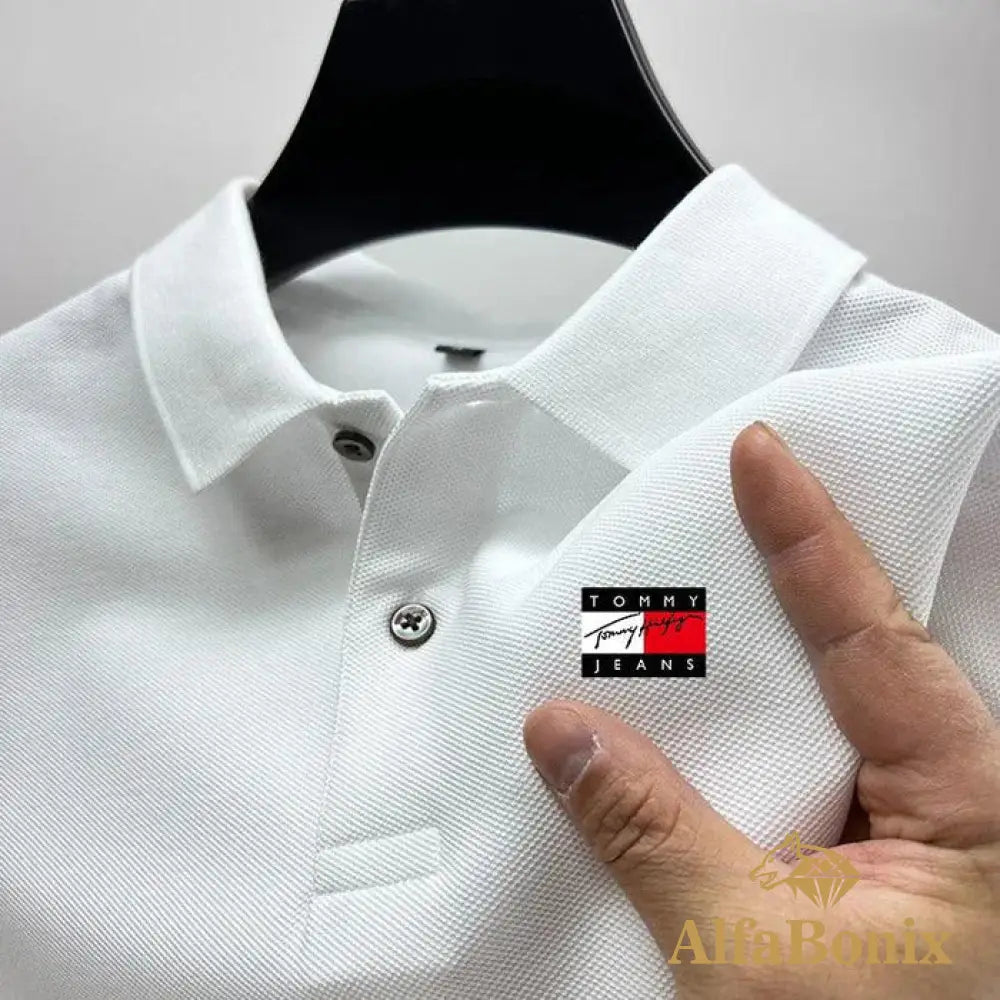 Camisa Polo Alfa-Tommy Branco / Pp Masculina Alfa Tommy