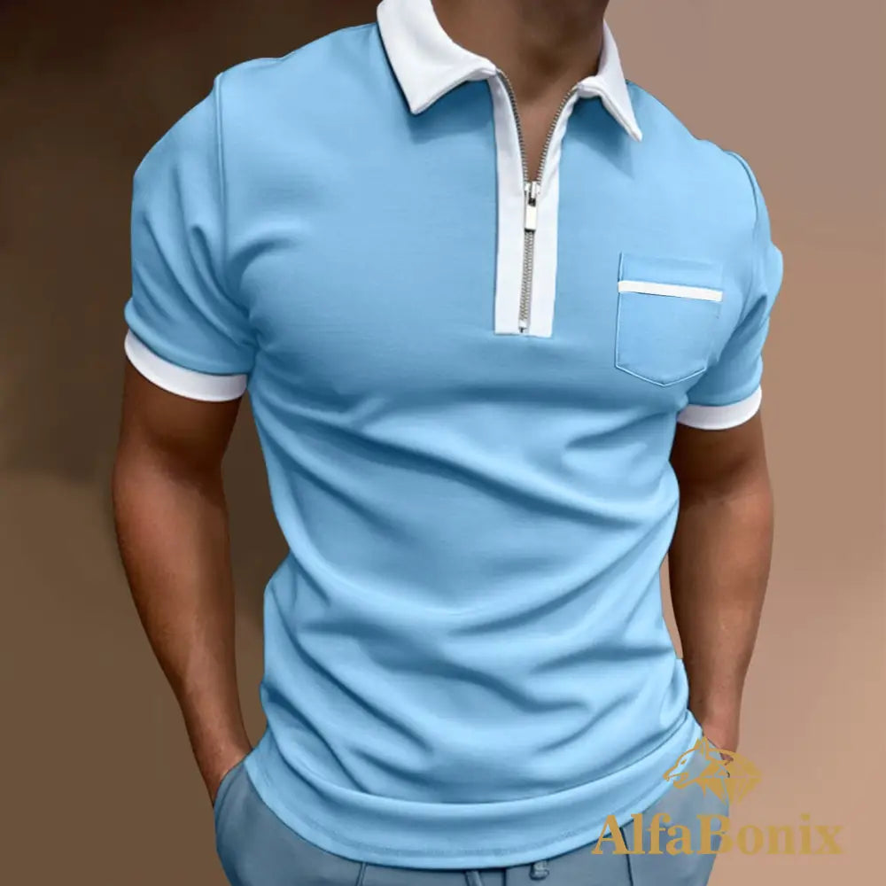 Camisa Polo Bonix Sportwea Azul Claro / Pp Camisetas E Tops