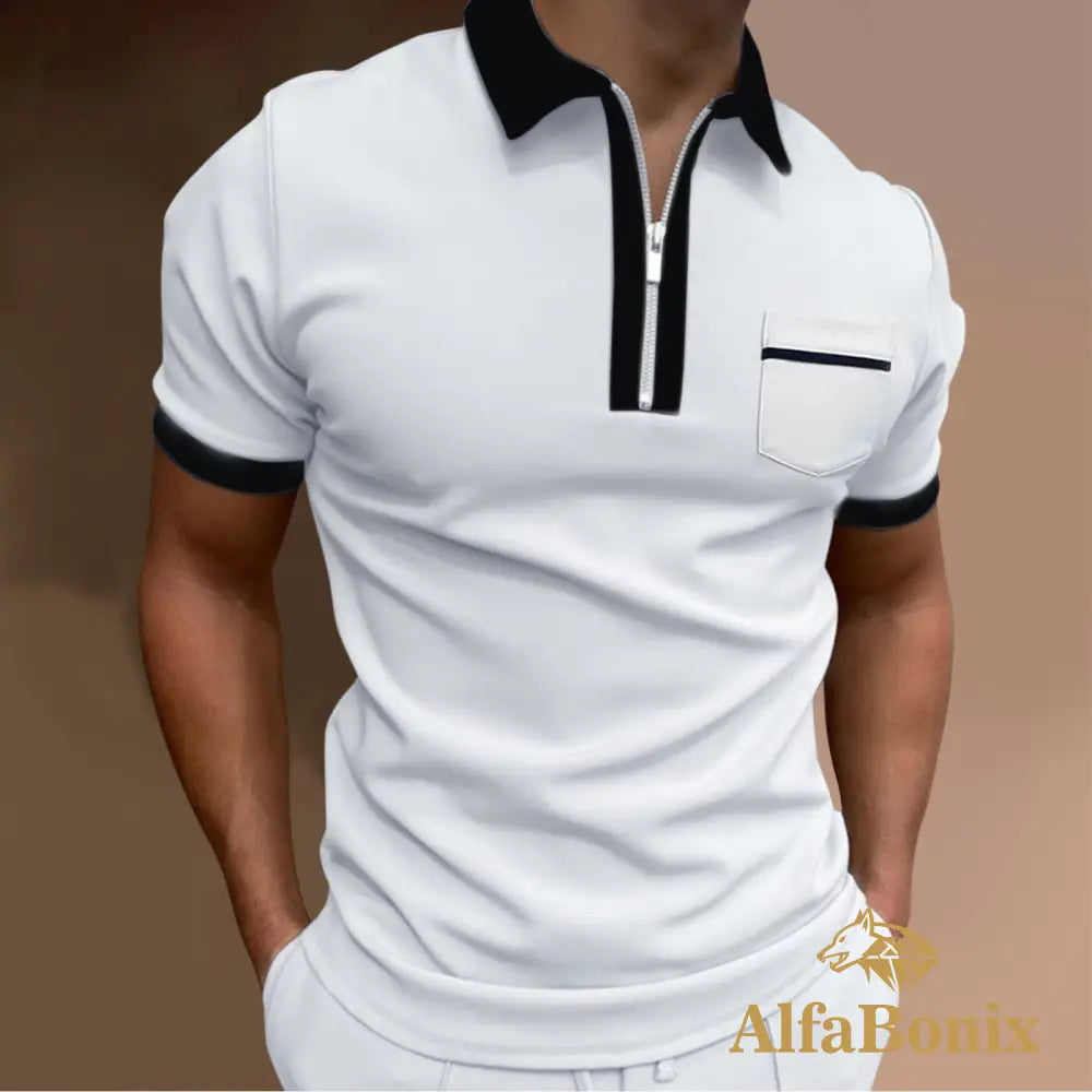 Camisa Polo Bonix Sportwea Branco / Pp Camisetas E Tops