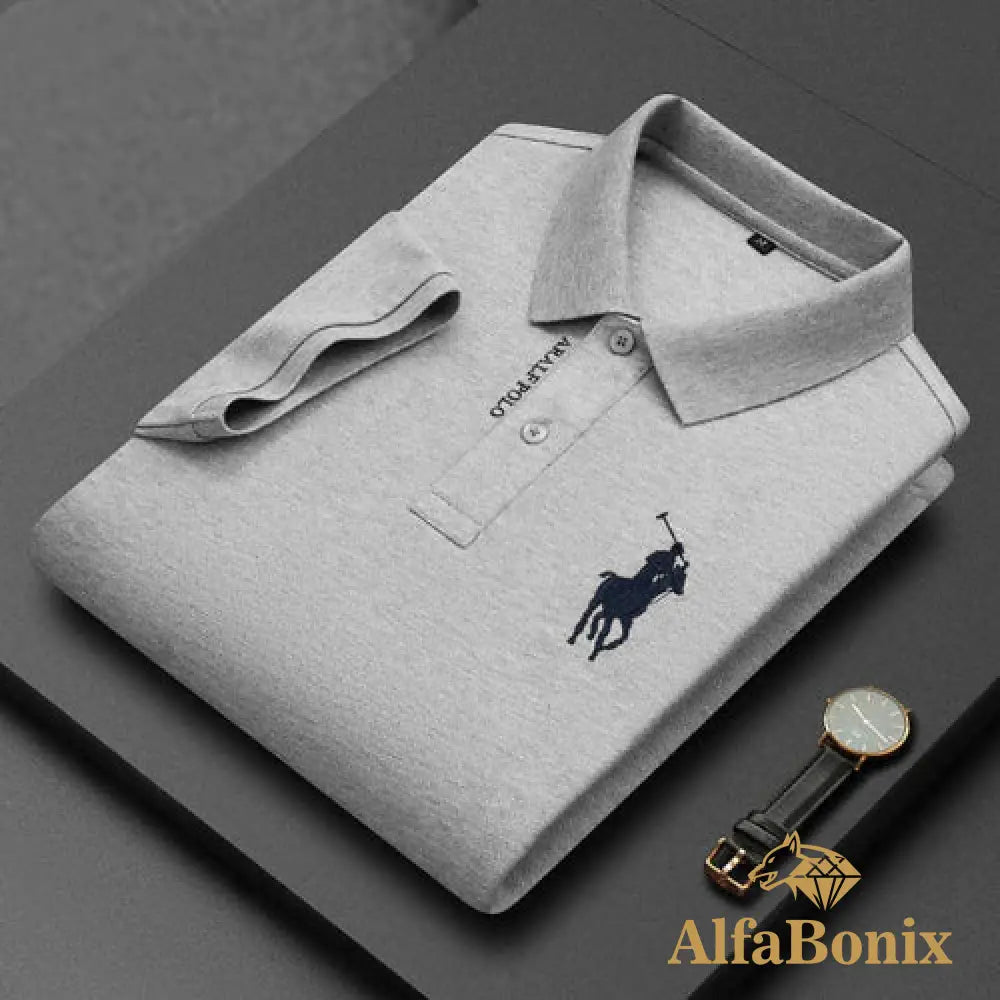Camisa Polo Ralph Alfabonix Cinza / PP Camisa Polo Ralph Alfabonix