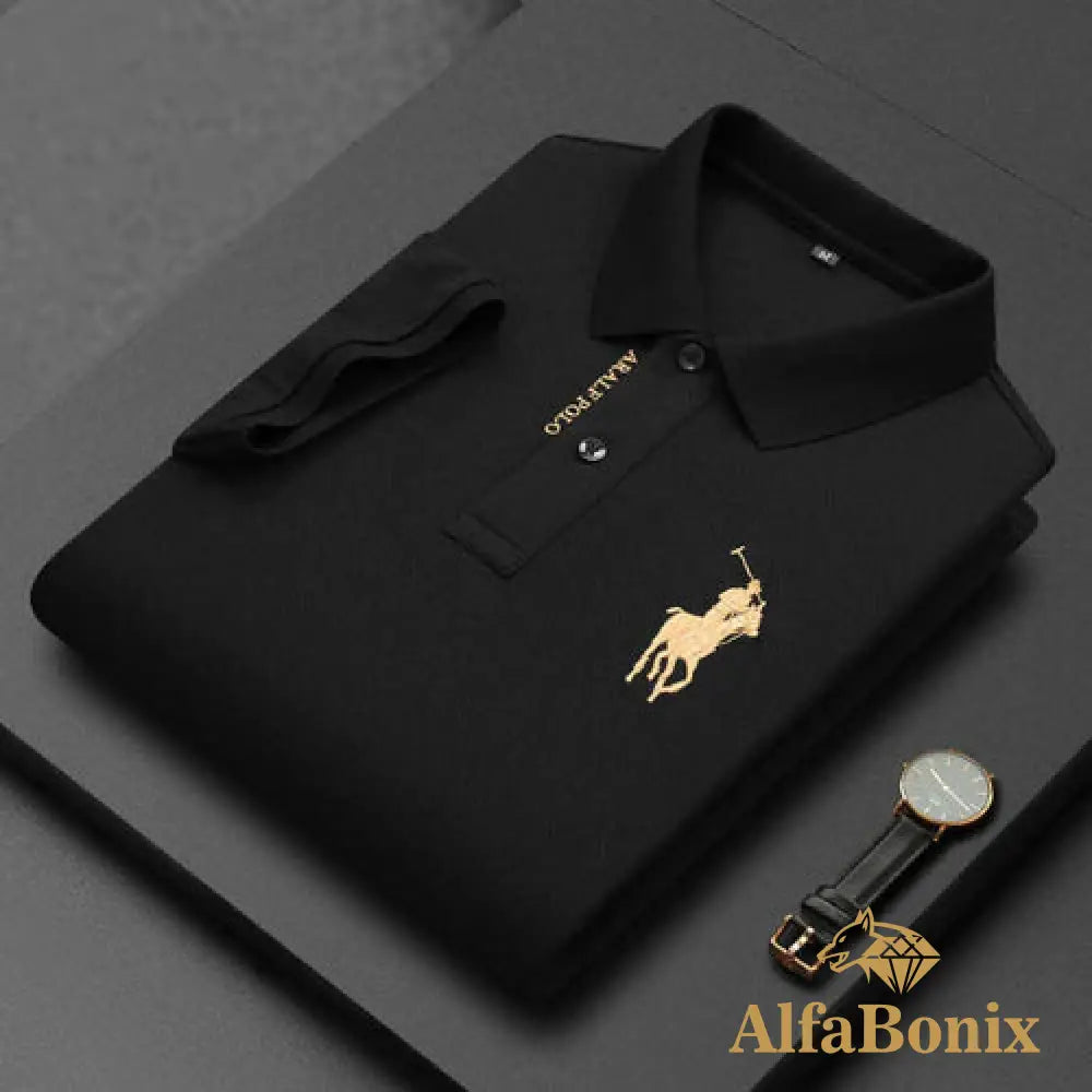 Camisa Polo Ralph Alfabonix Preta / PP Camisa Polo Ralph Alfabonix