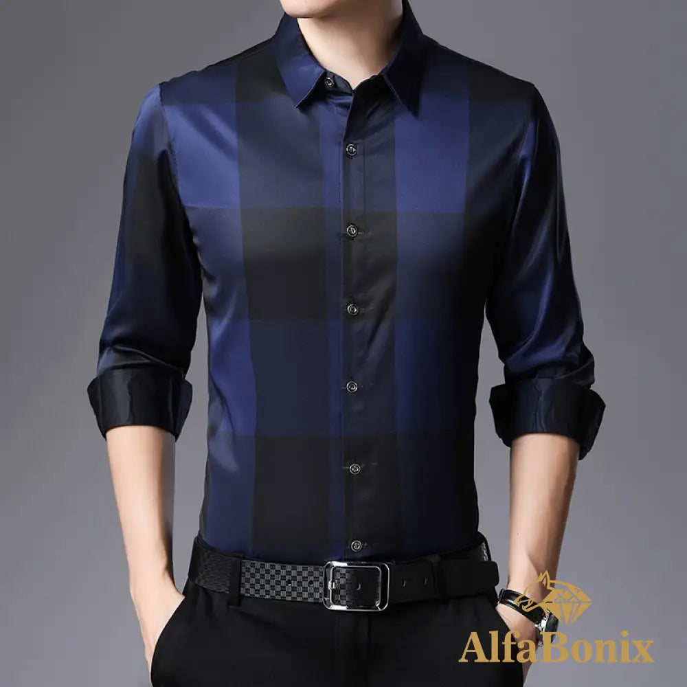 Camisa Social Alfa Enjoy Azul / P