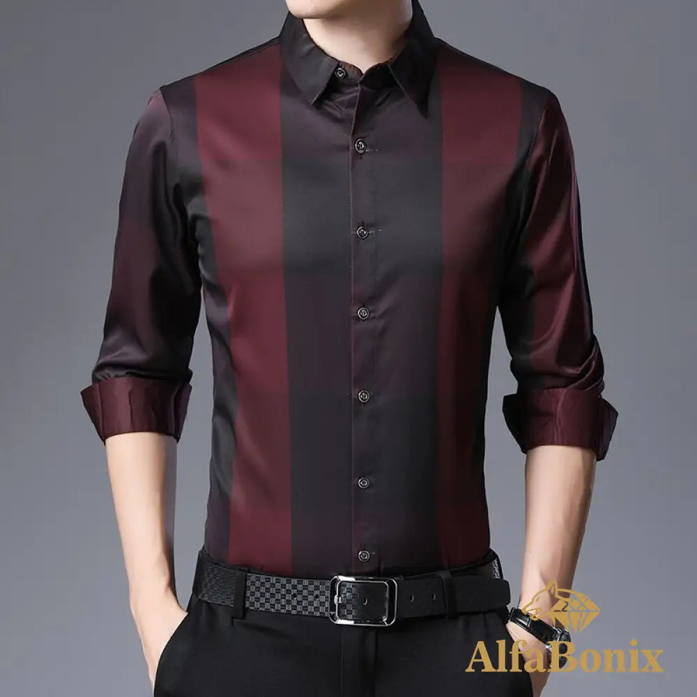 Camisa Social Alfa Enjoy Vinho / P