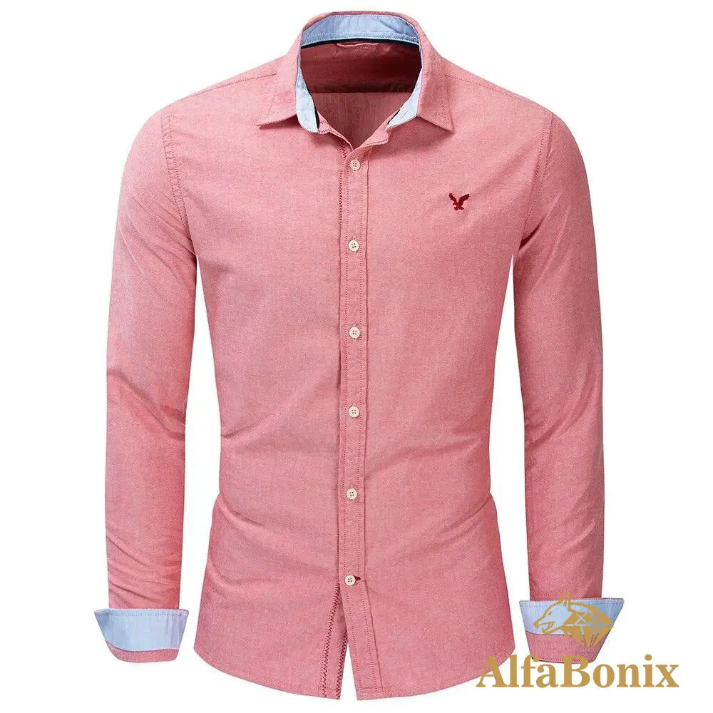 Camisa Social Eagle Rosa / P 348
