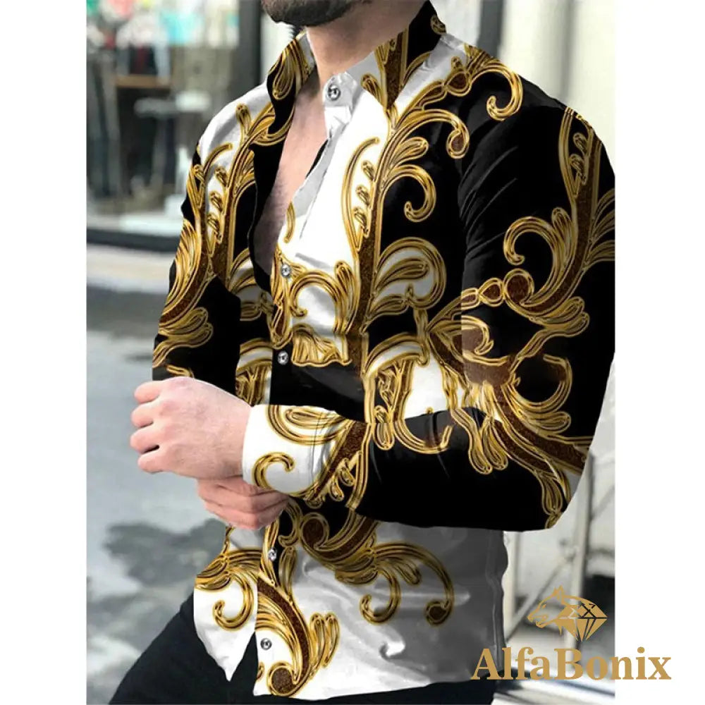 Camisa Social Estampada Lagun Cx128 / P