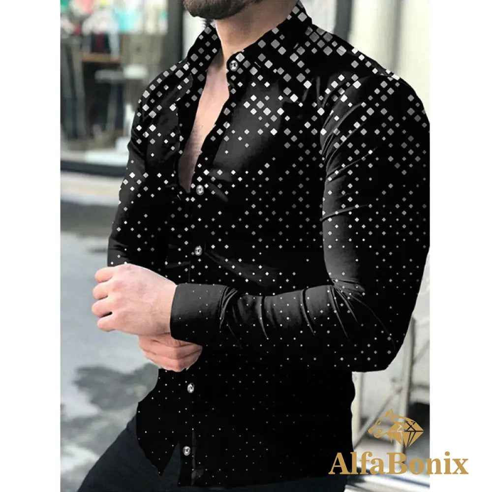 Camisa Social Estampada Lagun Cx157 / P