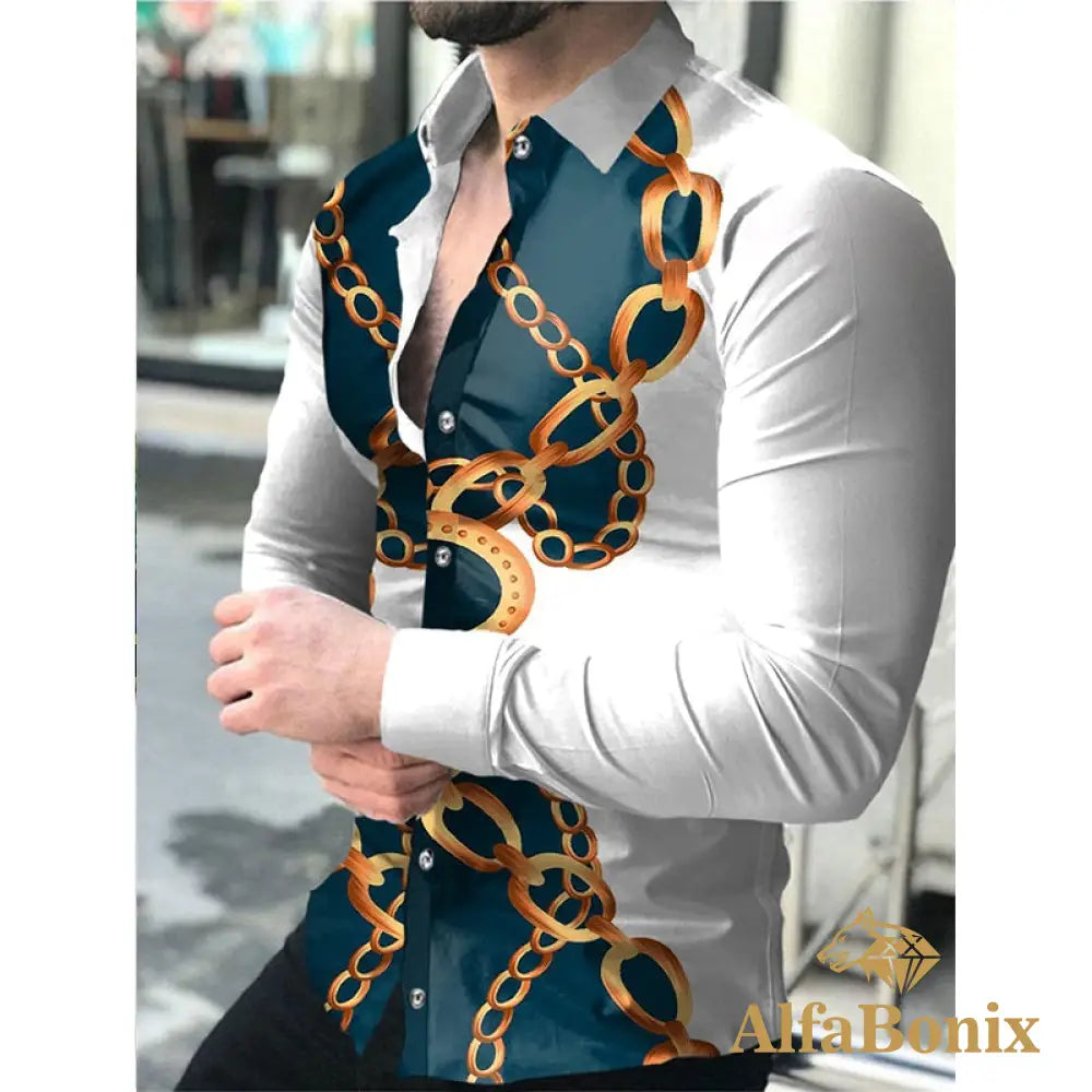 Camisa Social Estampada Lagun Cx250 / P