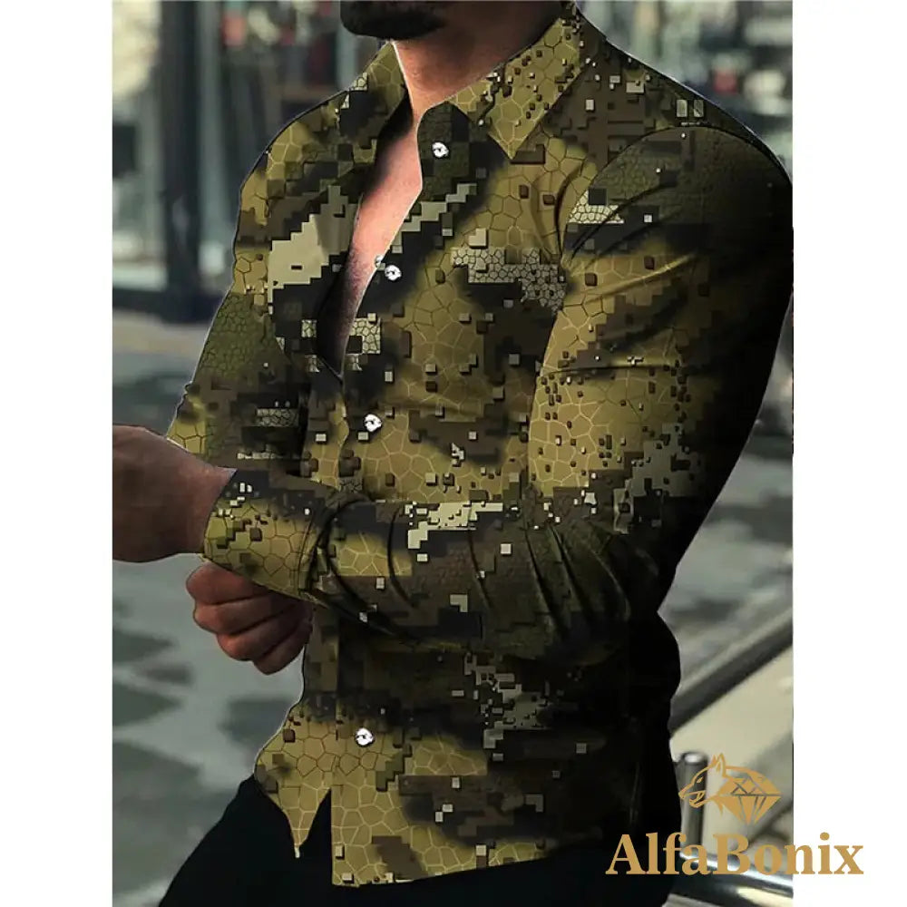 Camisa Social Estampada Lagun Cx275 / P