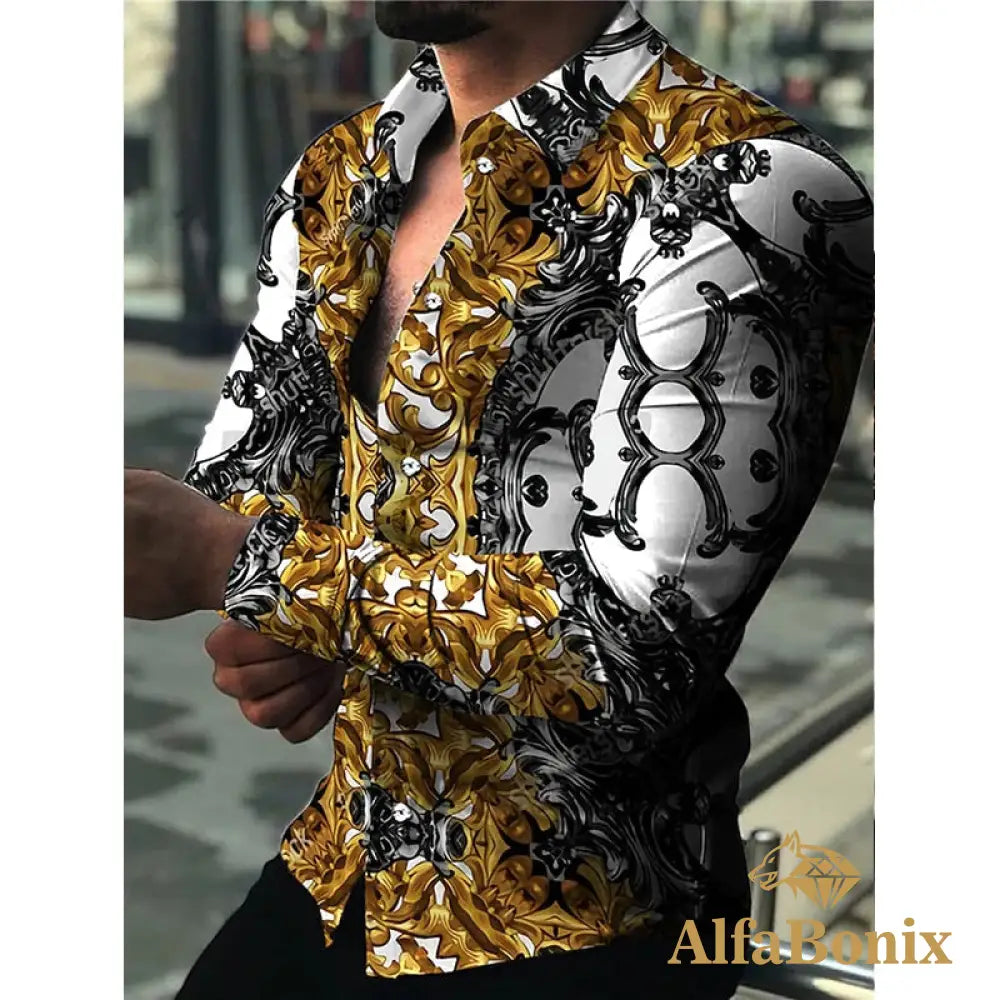 Camisa Social Estampada Lagun Cx281 / P