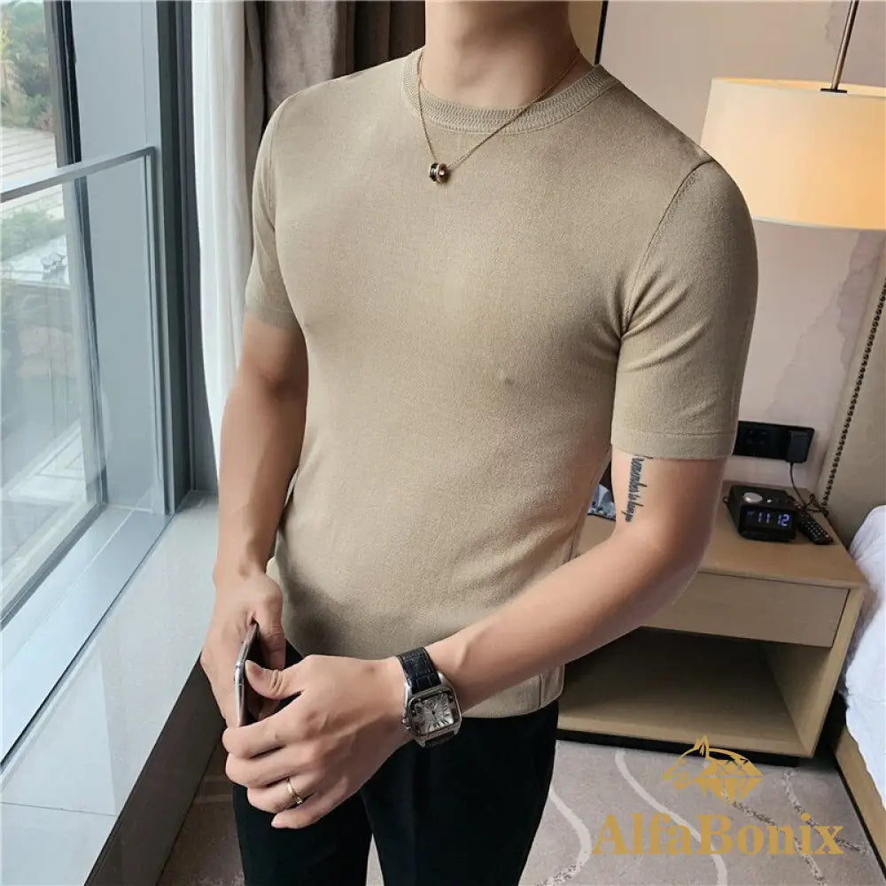 Camiseta Alfa Tricot Edessa Caqui / Pp