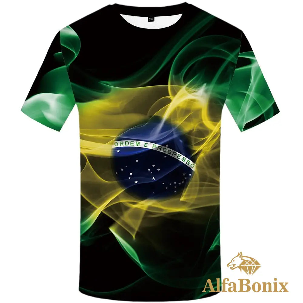 Camiseta Bonix Brasil 3D 08 / Pp Camisetas E Tops