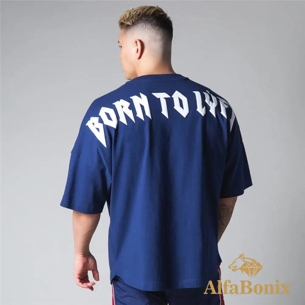 Camiseta Born To Lyft Azul Marinho / P