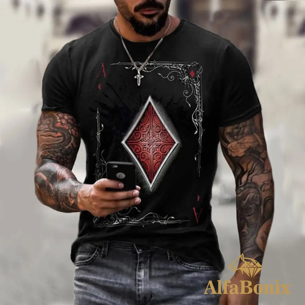 Camiseta Estampa 3D Cartas