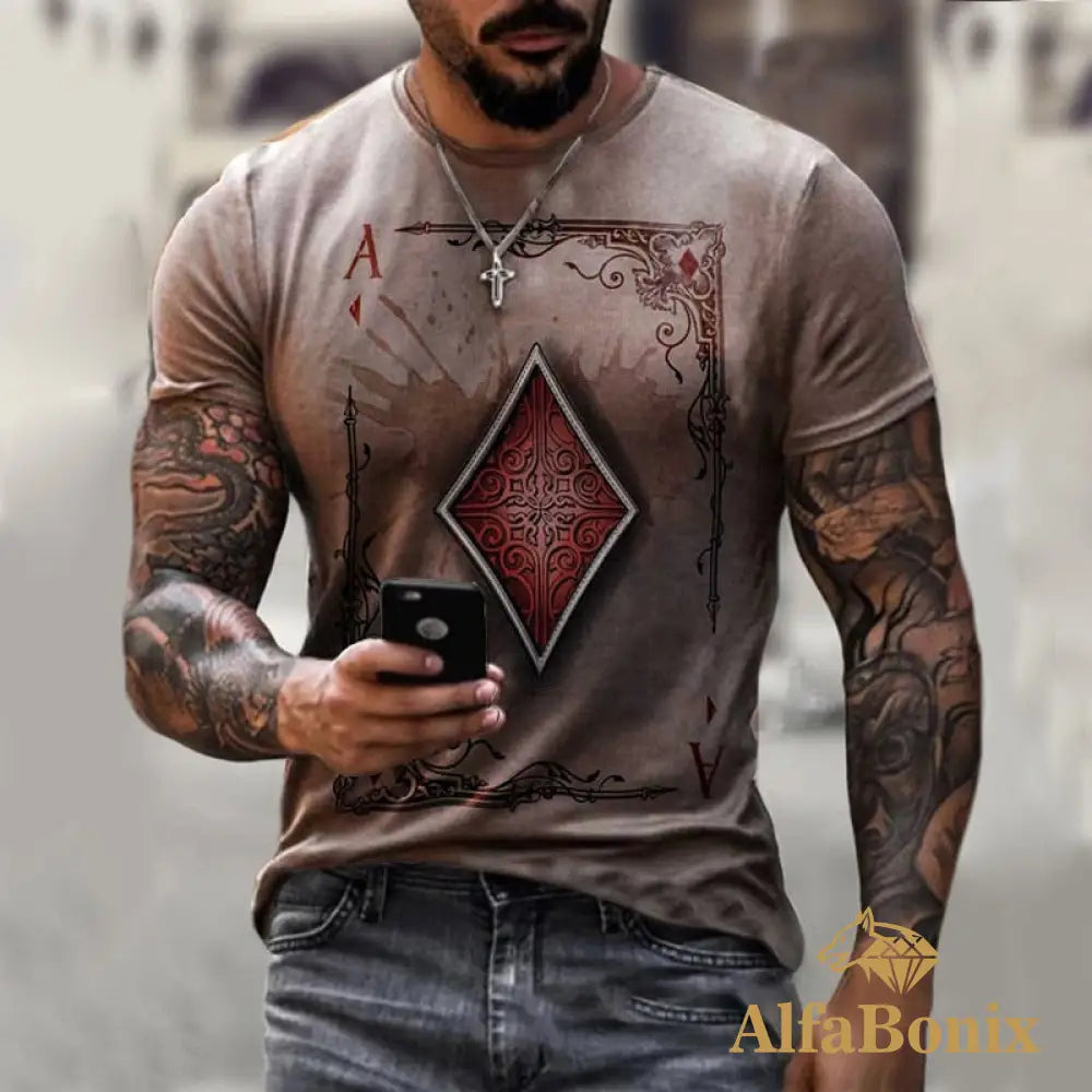 Camiseta Estampa 3D Cartas