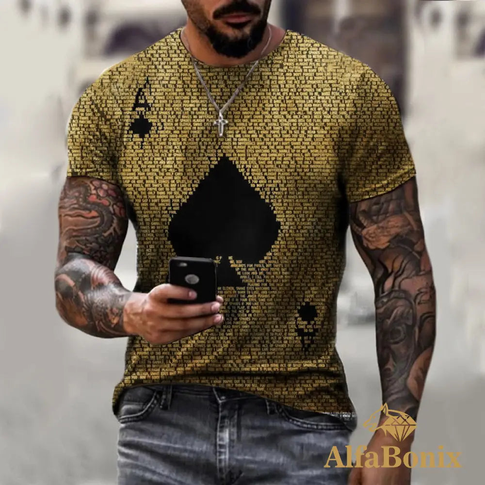 Camiseta Estampa 3D Cartas