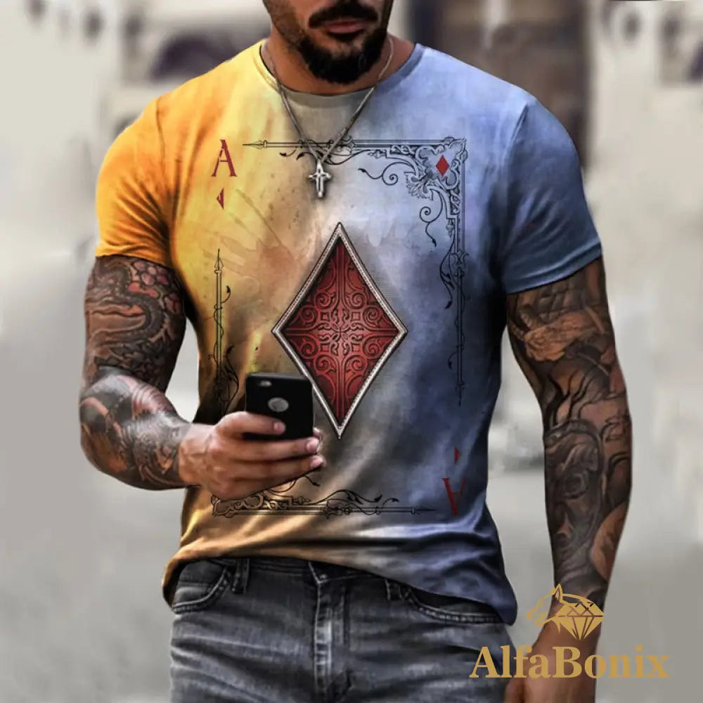 Camiseta Estampa 3D Cartas