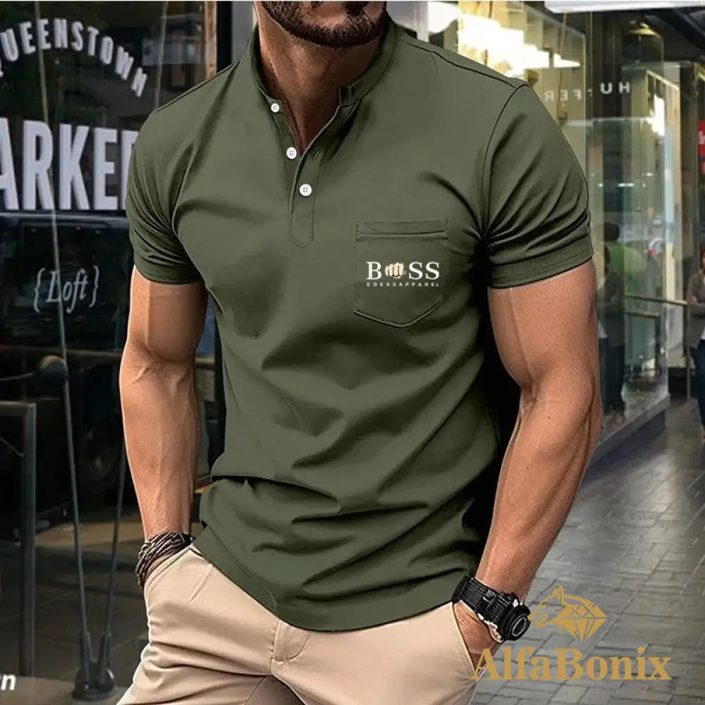 Camiseta Polo Masculina Alfa Boss Navarro 14 / P