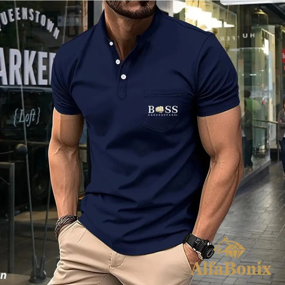 Camiseta Polo Masculina Alfa Boss Navarro 16 / P