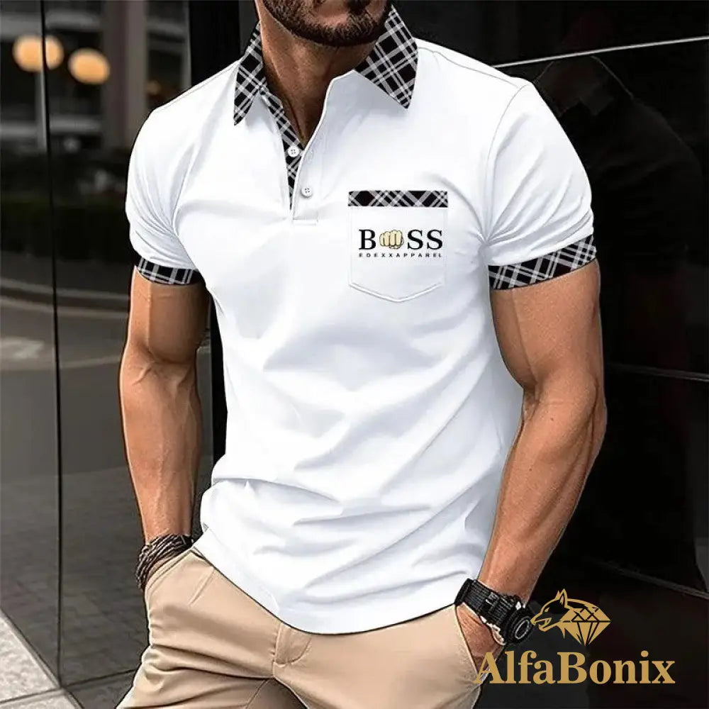Camiseta Polo Masculina Alfa Boss Navarro 19 / P