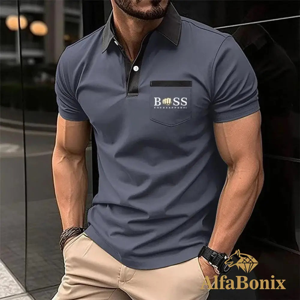 Camiseta Polo Masculina Alfa Boss Navarro 8 / P