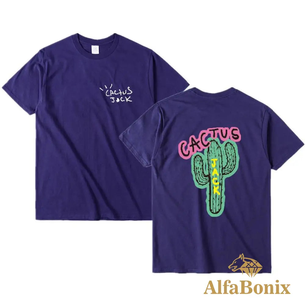 Camiseta Travis Scott Cactus Azul Marinho / P