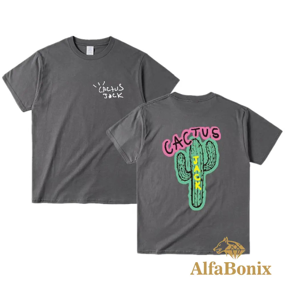 Camiseta Travis Scott Cactus Cinza Esfumaçado / P