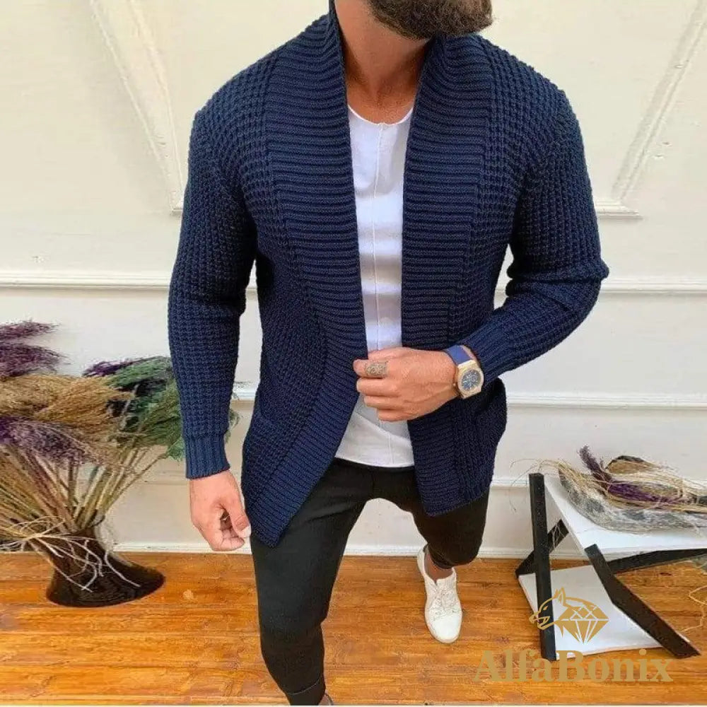 Cardigan Bonix Daily Azul Escuro / Pp