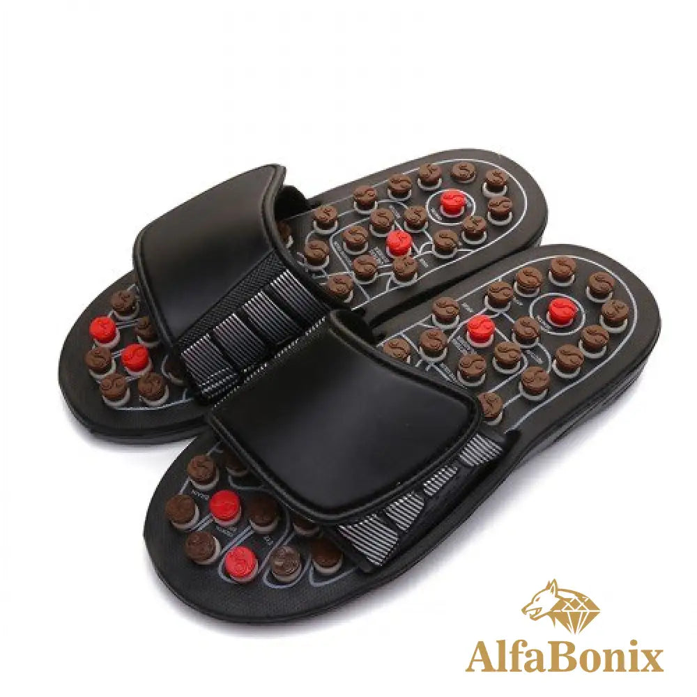 Chinelo Massageador Ortopédico Bonix Acupuntura Preto / 37