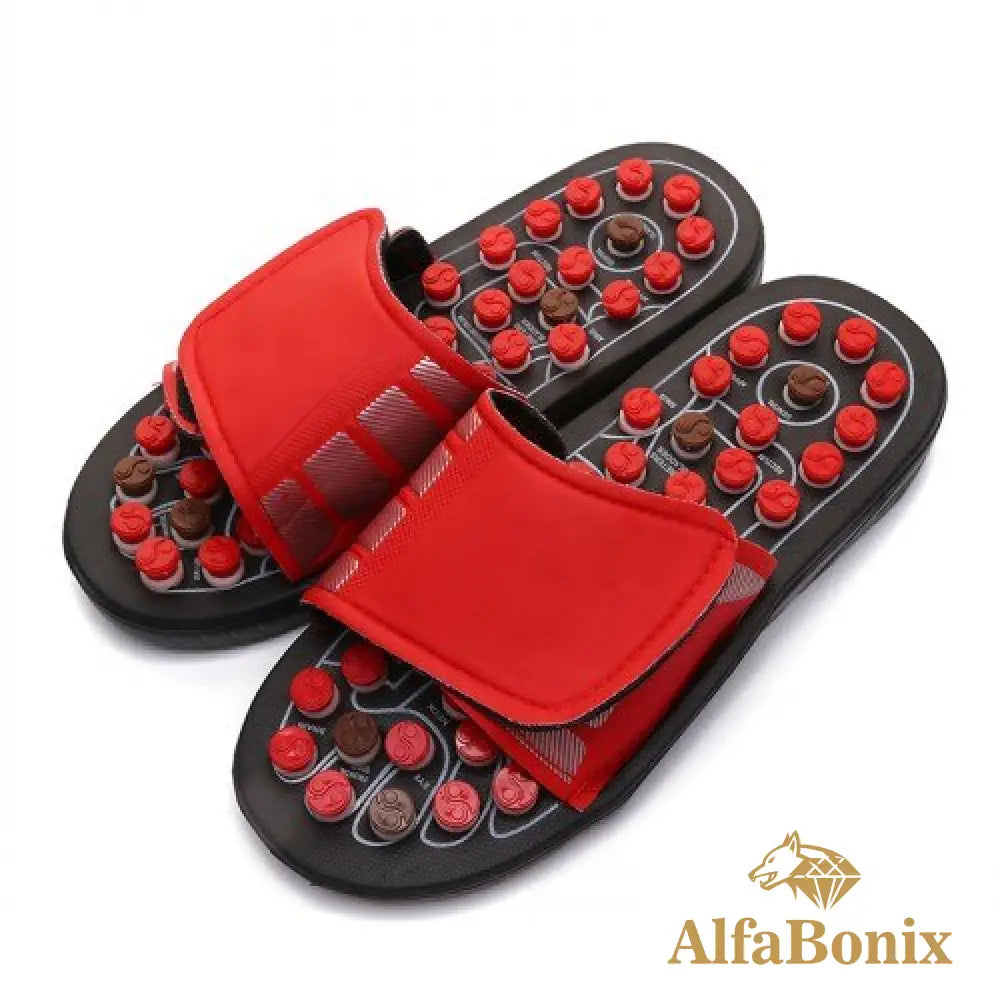 Chinelo Massageador Ortopédico Bonix Acupuntura Vermelho / 37