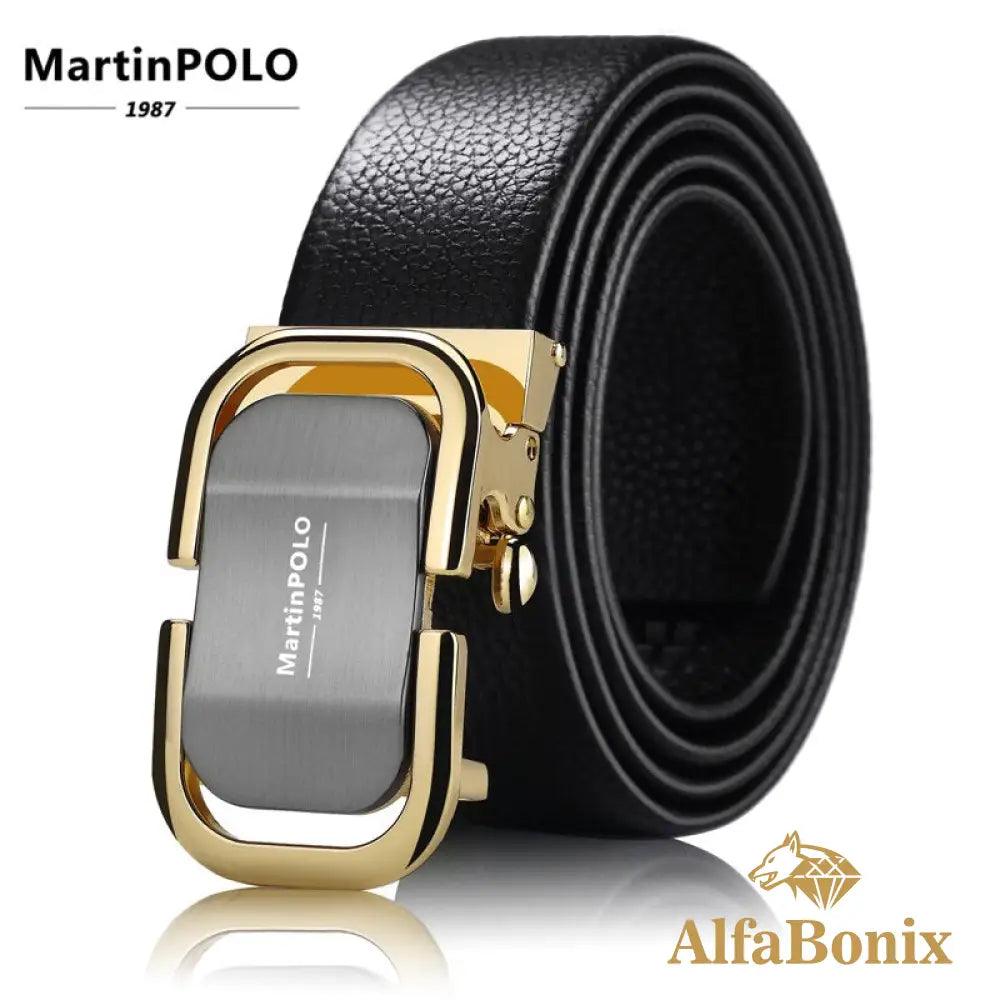 Cinto Martin Polo Couro Genuíno Mp00302P / 110Cm