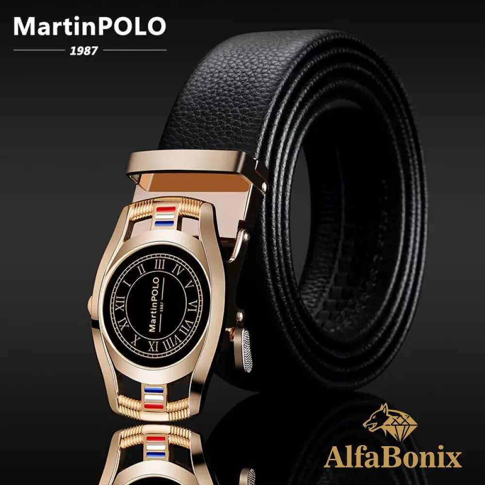 Cinto Martin Polo Couro Genuíno Mp02201P / 110Cm