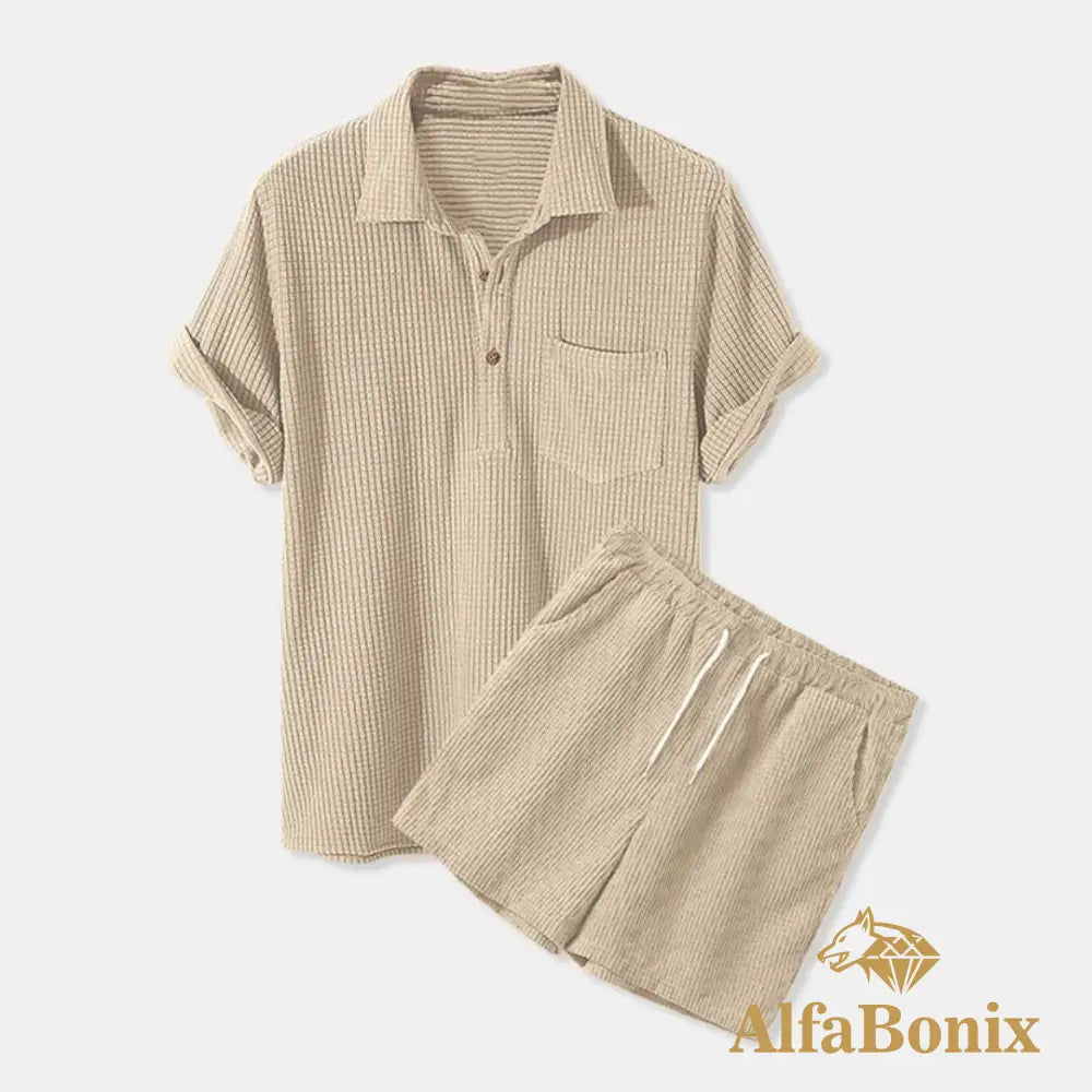 Conjunto Alfa Hubley Caqui / P