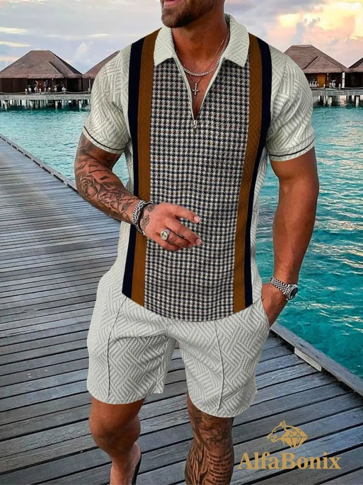 Mens Casual Drinking Polo Suit M