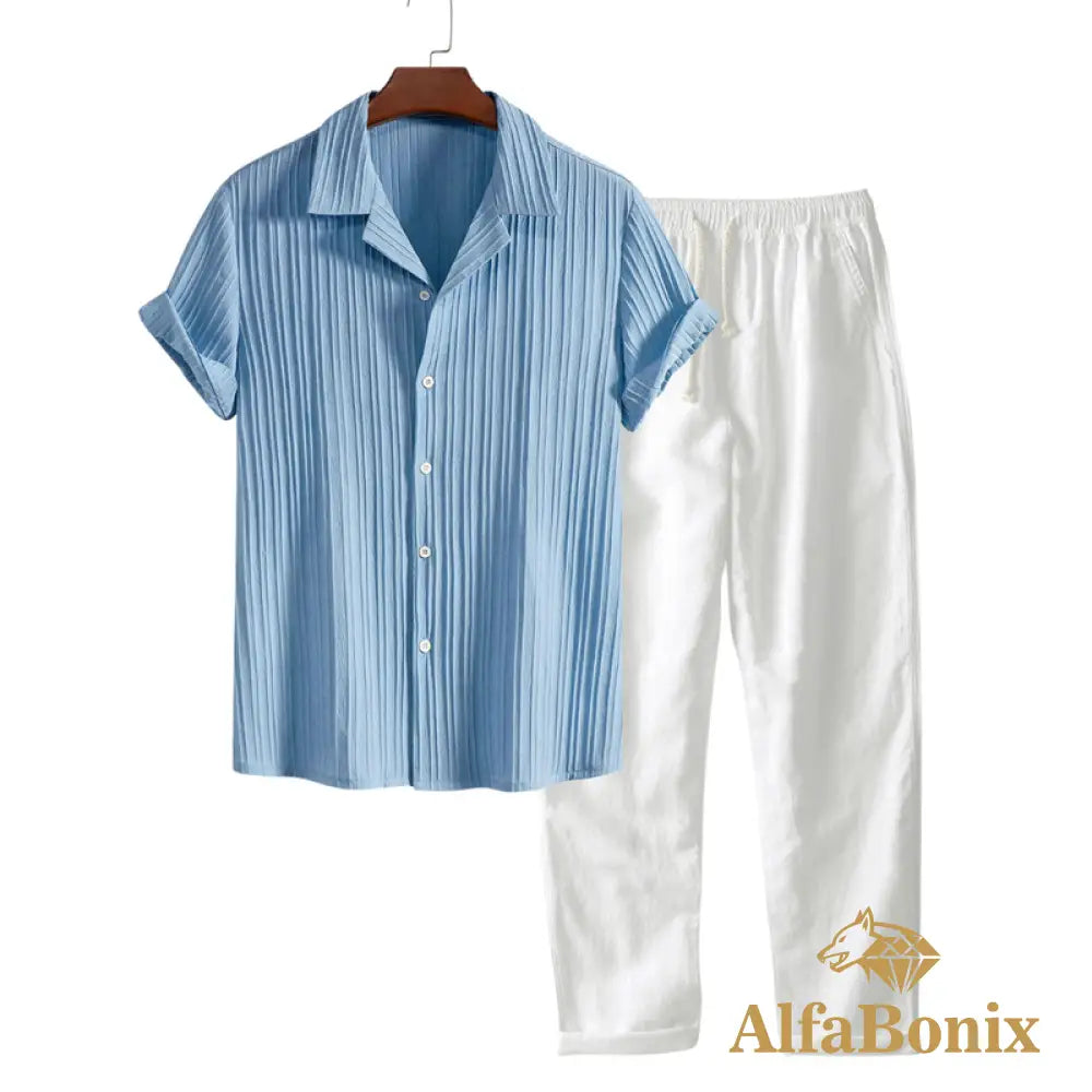 Palawan - Short-Sleeved Set Light Blue / s