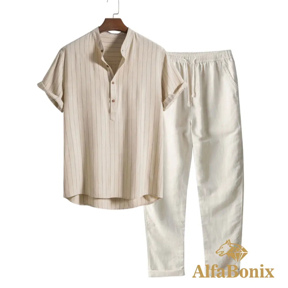 Tuvalu - Short-Sleeved Set Beige / S