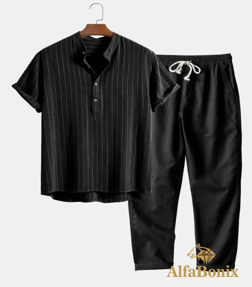 Tuvalu - Short-Sleeved Set Black / S